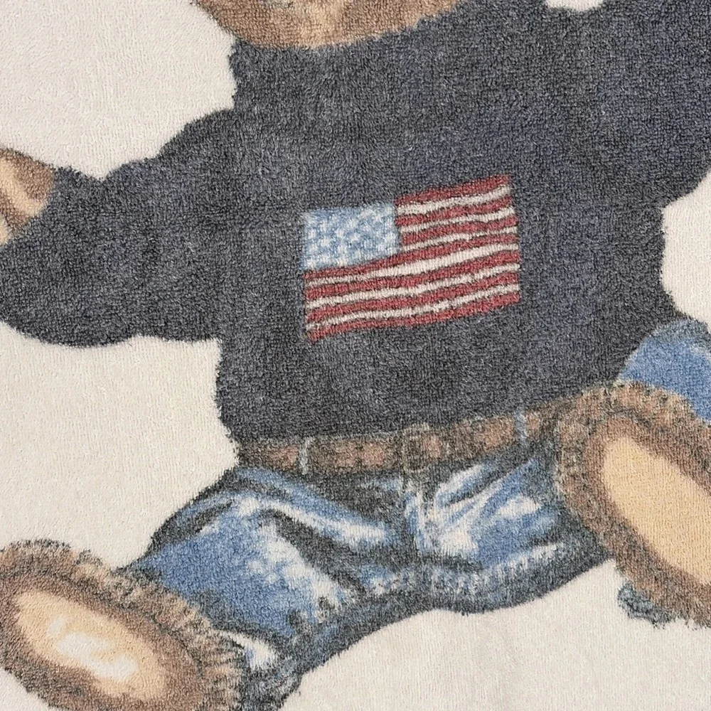 Vintage Ralph Lauren Polo Bear X-Large Beach Towel 35x72